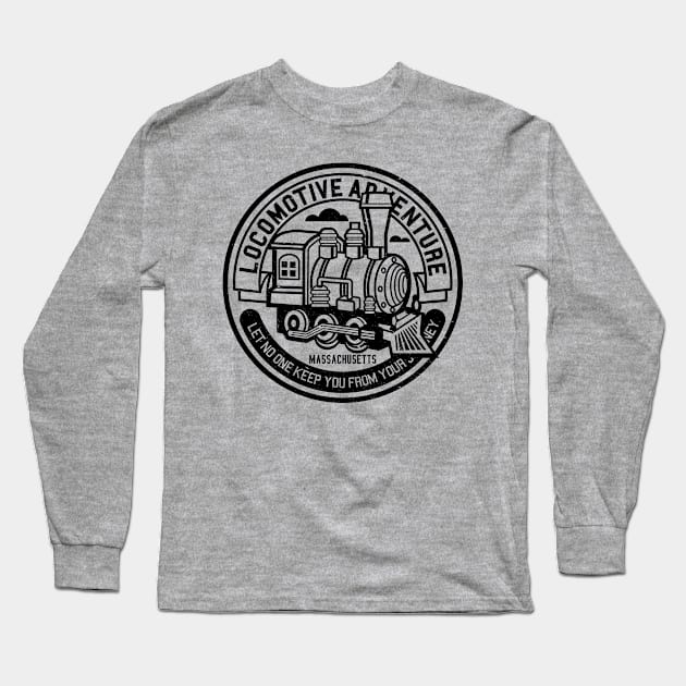 Locomotive Adventure Massachusetts Long Sleeve T-Shirt by Rebus28